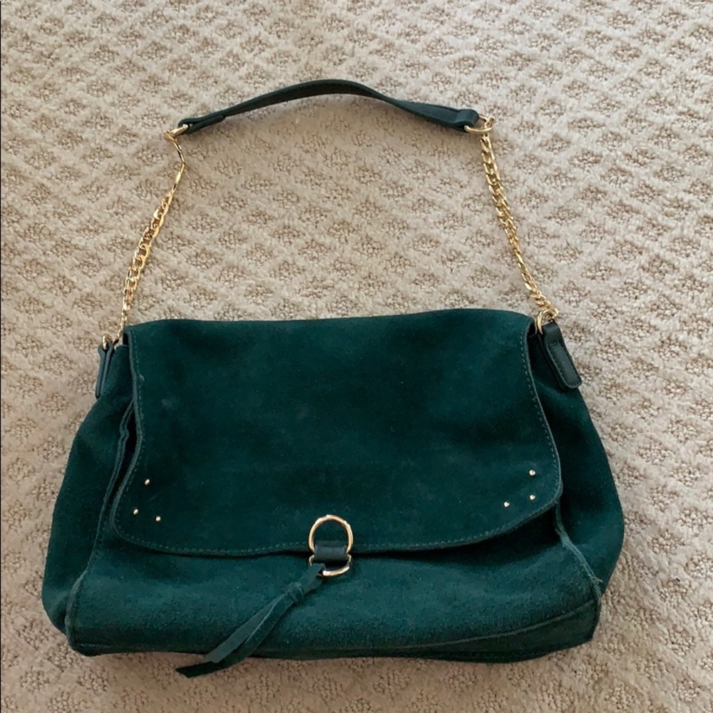 Emerald green shoulder bag